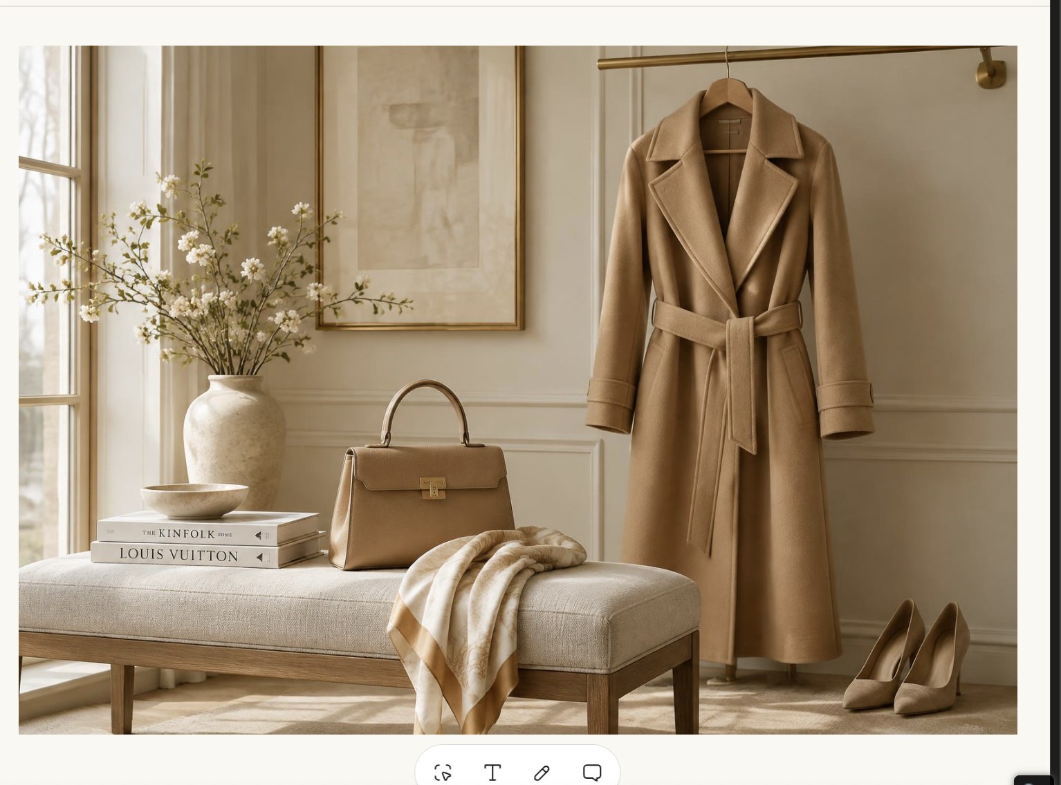 Selezione di capi e accessori in una boutique luminosa